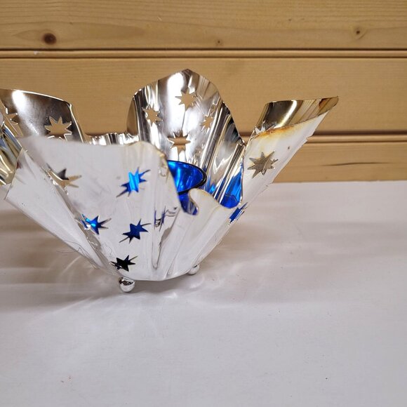 Studio Silversmith Handkerchief Votive Candle Silver Plate 7'' x 4'' Patina - Picture 5 of 10